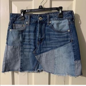 Denim mini skirt